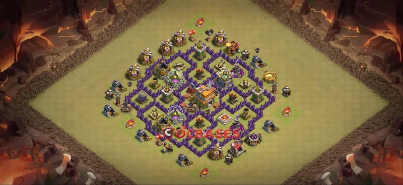 Town Hall 7 Base -war – Layout id: yf7oz base layout