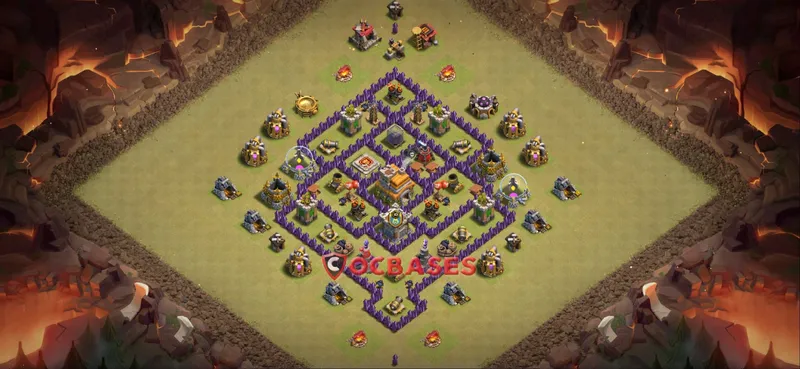 Town Hall 7 Base -war – Layout id: kn1z4 base layout