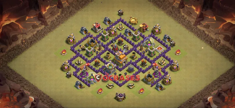 Town Hall 7 Base -war – Layout id: juwqb base layout