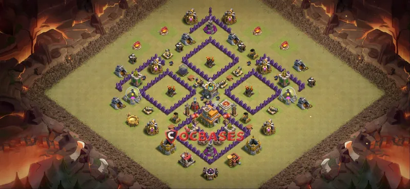 Town Hall 7 Base -war – Layout id: swho2 base layout