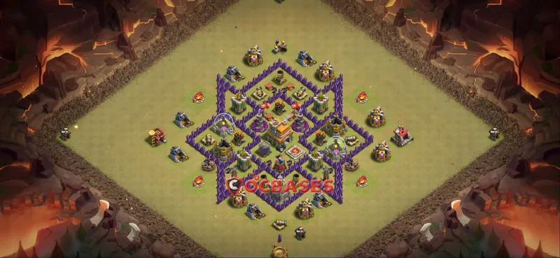 Town Hall 7 Base -war – Layout id: jmsaa base layout