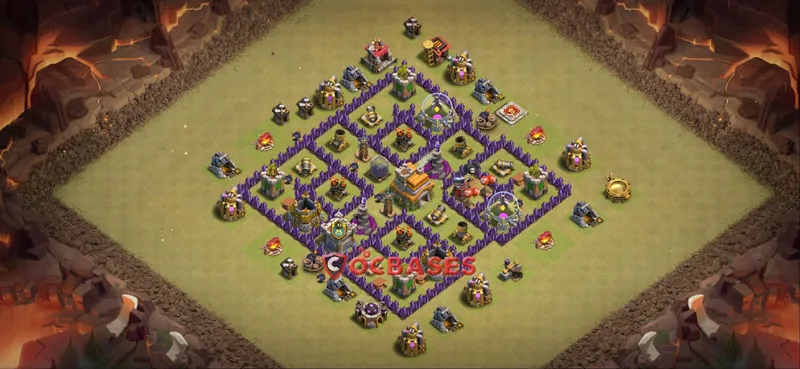 Town Hall 7 Base -war – Layout id: 22z2n base layout