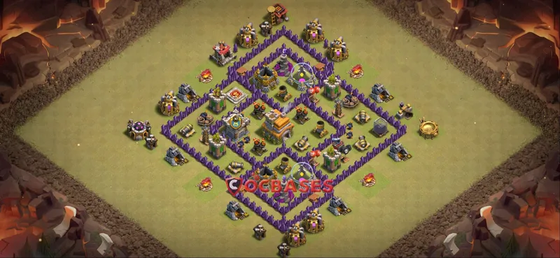 Town Hall 7 Base -war – Layout id: qirmu base layout