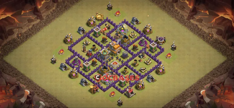 Town Hall 7 Base -war – Layout id: urvif base layout