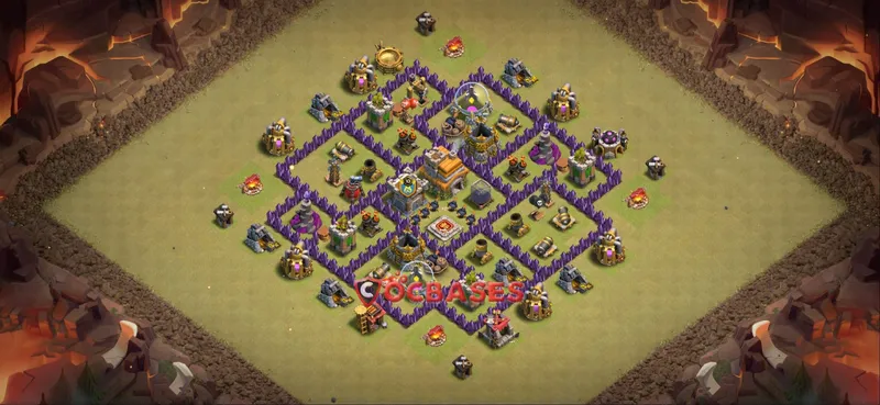 Town Hall 7 Base -war – Layout id: tgsgb base layout