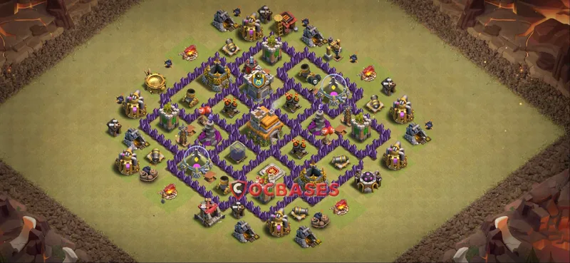 Town Hall 7 Base -war – Layout id: 6fopg base layout