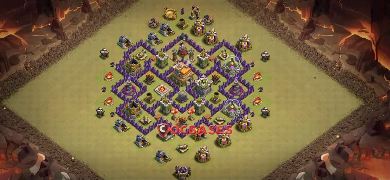 Town Hall 7 Base -war – Layout id: r3jt2 base layout