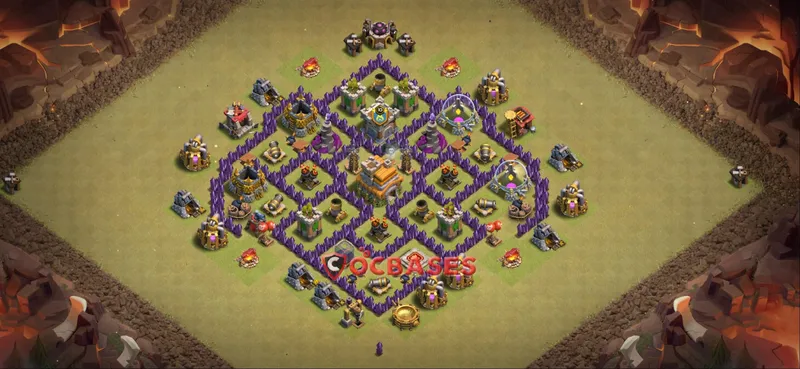 Town Hall 7 Base -war – Layout id: 3jn9l base layout