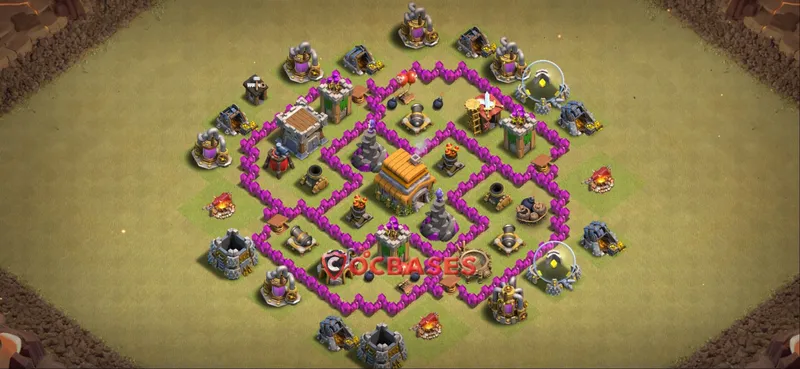 Town Hall 6 Base -war – Layout id: ommpm base layout