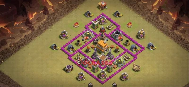 Town Hall 6 Base -war – Layout id: zgkjq base layout