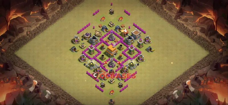 Town Hall 6 Base -war – Layout id: mzxq5 base layout