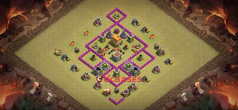 Town Hall 6 Base -war – Layout id: xd7gc base layout