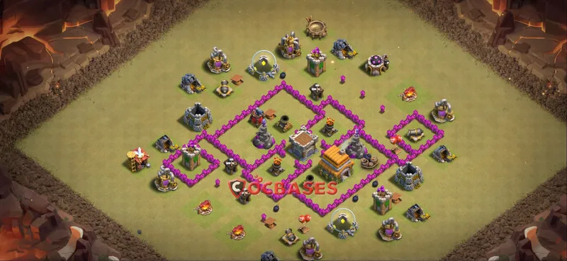 Town Hall 6 Base -war – Layout id: q0w93 base layout