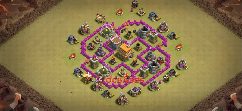 Town Hall 6 Base -war – Layout id: qkdka base layout