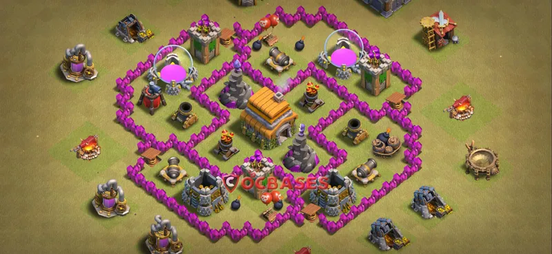 Town Hall 6 Base – Layout id: r935d base layout