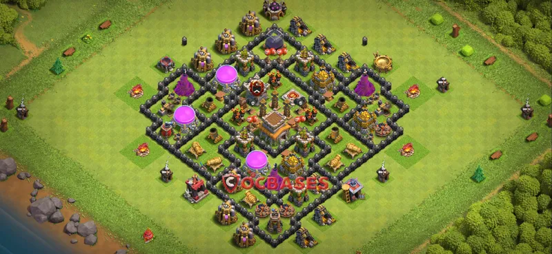 Town Hall 8 Base – Layout id: g9ula base layout
