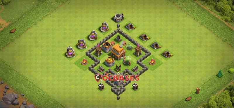 Town Hall 4 Base -farming – Layout id: 272zu base layout
