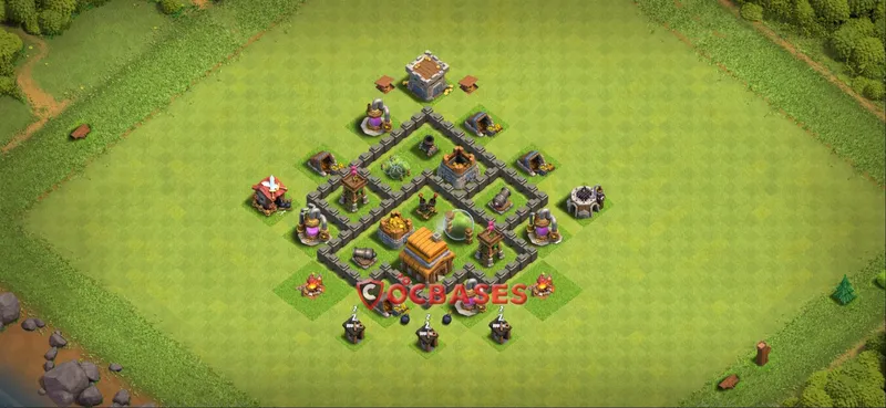 Town Hall 4 Base -farming – Layout id: bshk2 base layout