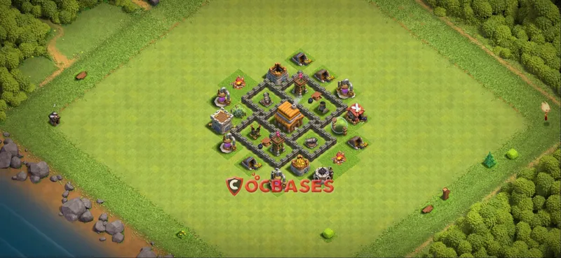 Town Hall 4 Base -farming – Layout id: q7s94 base layout