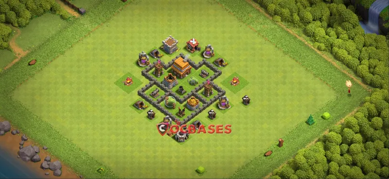 Town Hall 4 Base -farming – Layout id: swt4a base layout