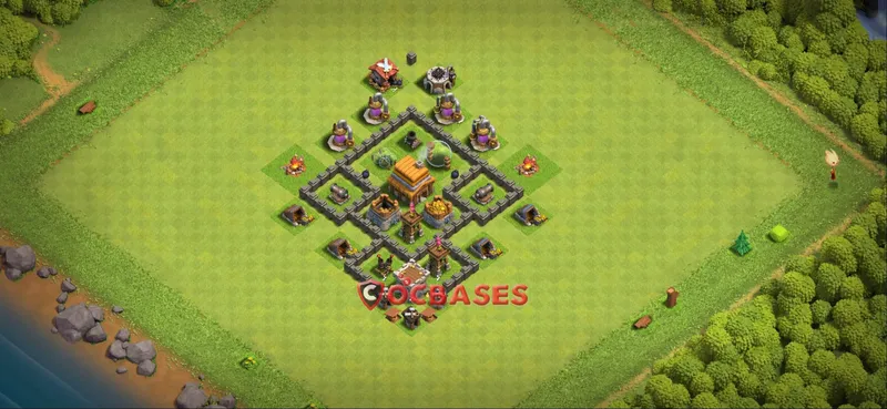 Town Hall 4 Base -farming – Layout id: ackc5 base layout