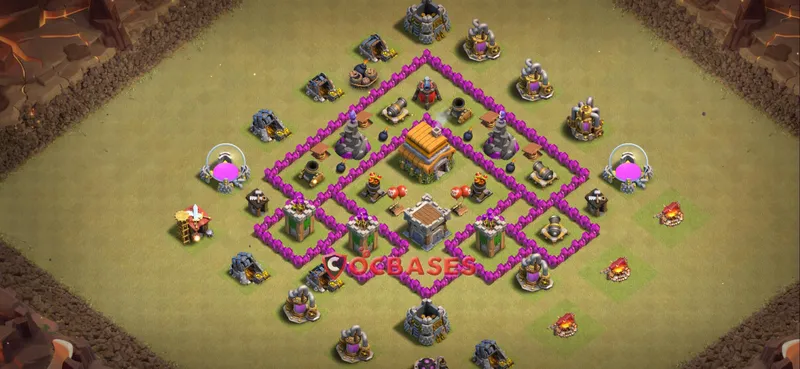 Town Hall 6 Base – Layout id: alb1u base layout