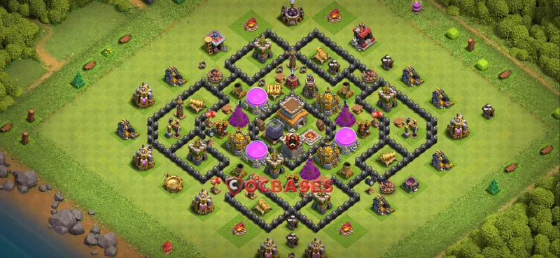 Town Hall 8 Base – Layout id: 51z76 base layout