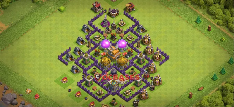 Town Hall 7 Base -farming – Layout id: y3wbh base layout