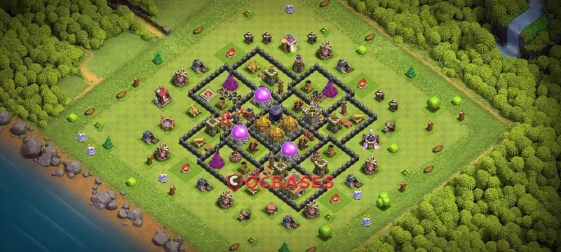 Town Hall 8 Base -farming – Layout id: liqgo base layout