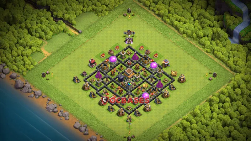 Town Hall 8 Base -trophy – Layout id: 4p5eh base layout