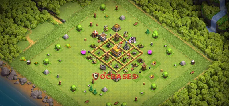 Town Hall 5 Base -war – Layout id: ppndr base layout