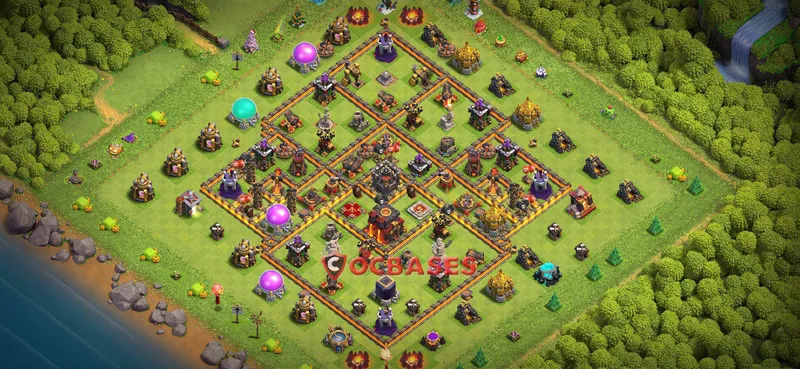 Town Hall 10 Base -fun – Layout id: xpsa1 base layout, image 1