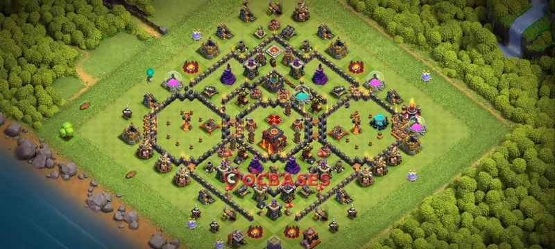 Town Hall 10 Base -war – Layout id: tc23d base layout