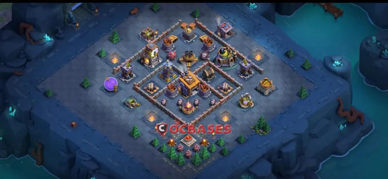 Builder Hall 8 Base -progress base – Layout id: sq59m base layout, image 2