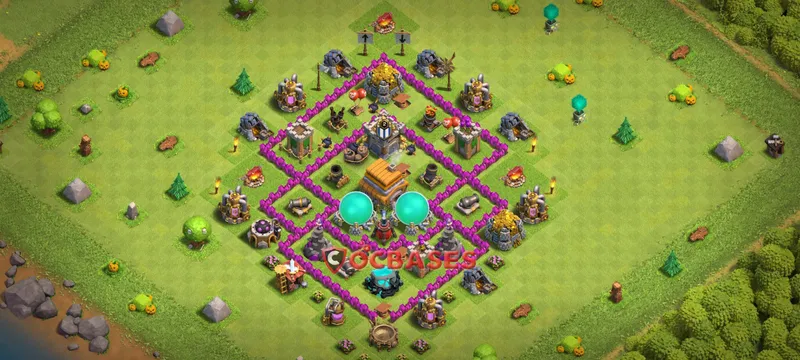 Town Hall 6 Base – Layout id: 5z5h5 base layout
