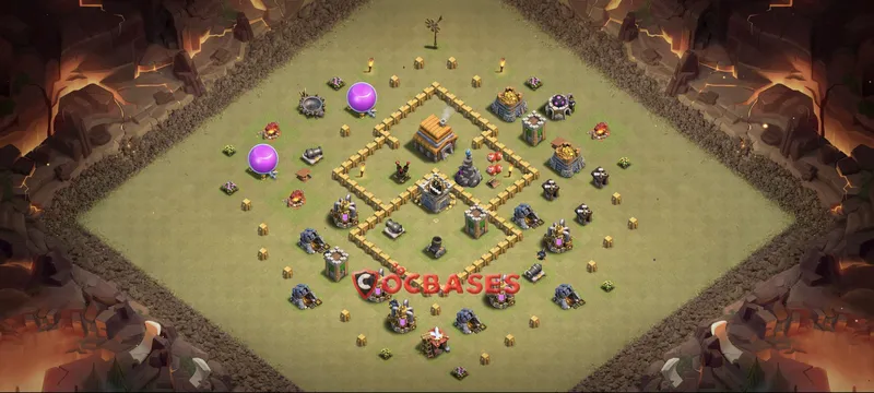 Town Hall 5 Base -war – Layout id: slpu5 base layout