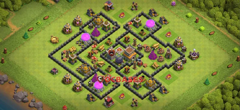 Town Hall 8 Base – Layout id: jvdmr base layout