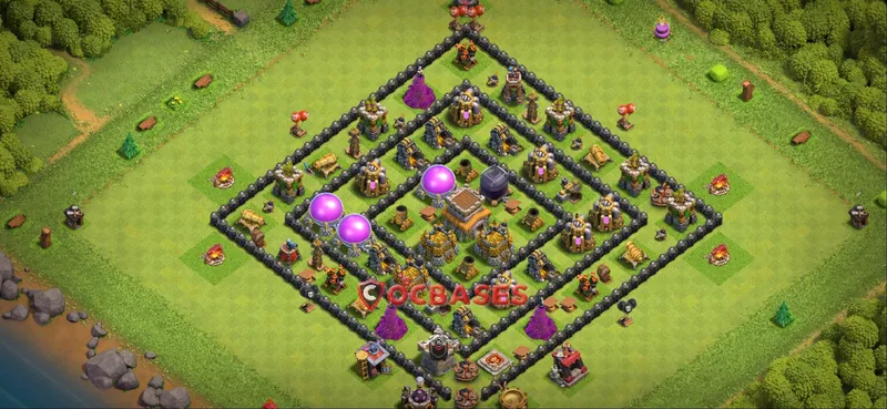 Town Hall 8 Base -farming – Layout id: wktga base layout