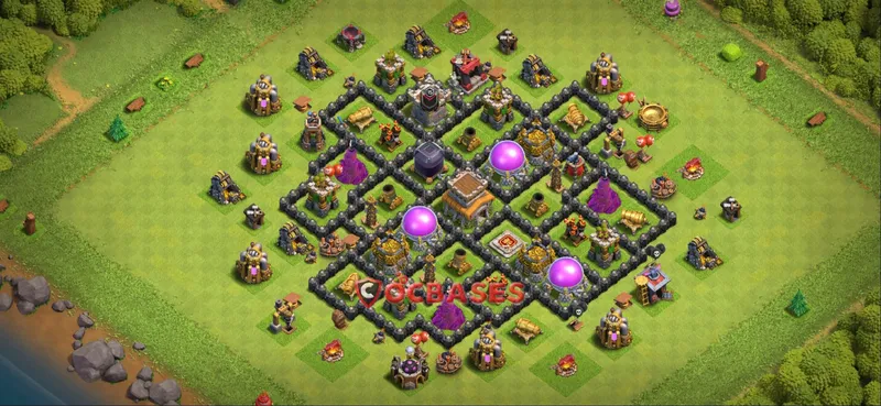 Town Hall 8 Base -farming – Layout id: q9gla base layout