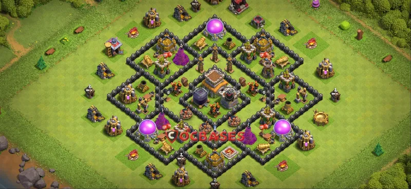 Town Hall 8 Base -farming – Layout id: bmrae base layout