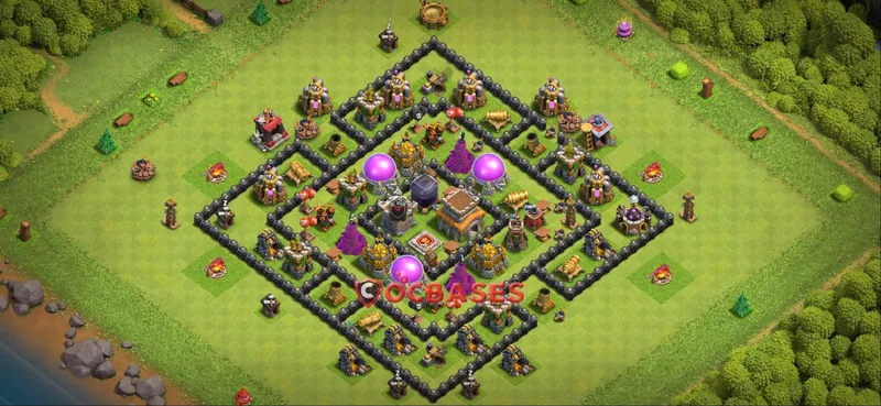 Town Hall 8 Base -farming – Layout id: tyvol base layout