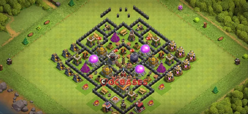 Town Hall 8 Base -farming – Layout id: nv78b base layout