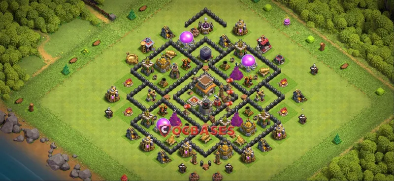 Town Hall 8 Base -farming – Layout id: fhgff base layout