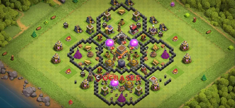 Town Hall 8 Base -farming – Layout id: dap04 base layout