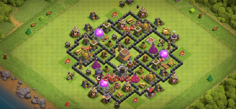 Town Hall 8 Base -farming – Layout id: 8t77c base layout