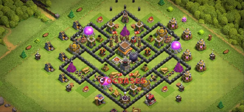 Town Hall 8 Base -farming – Layout id: mwh1w base layout