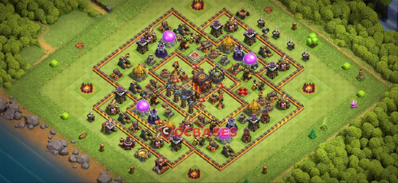 Town Hall 10 Base -farming – Layout id: rpzve base layout