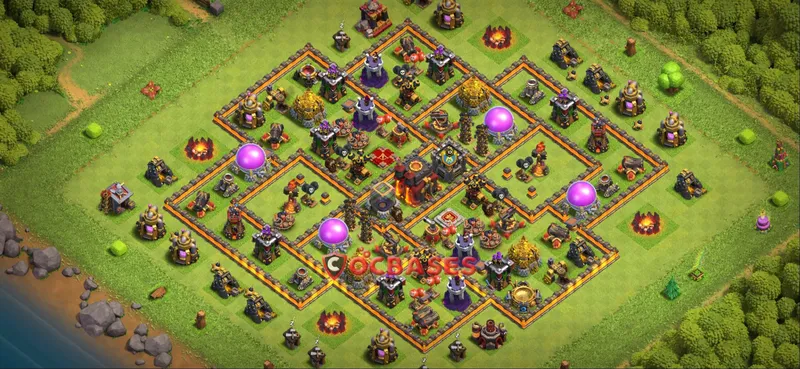 Town Hall 10 Base -farming – Layout id: h4c0s base layout