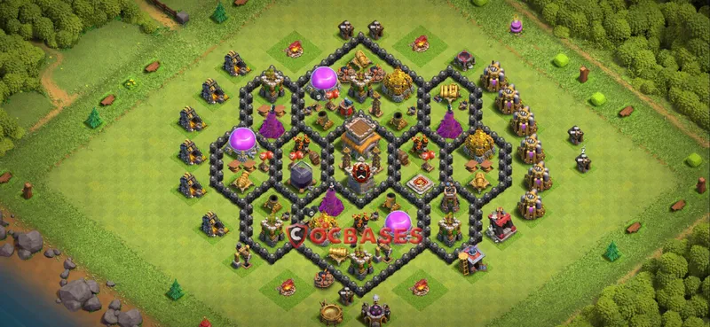 Town Hall 8 Base – Layout id: j7usz base layout