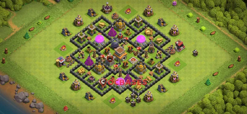 Town Hall 8 Base – Layout id: edggx base layout